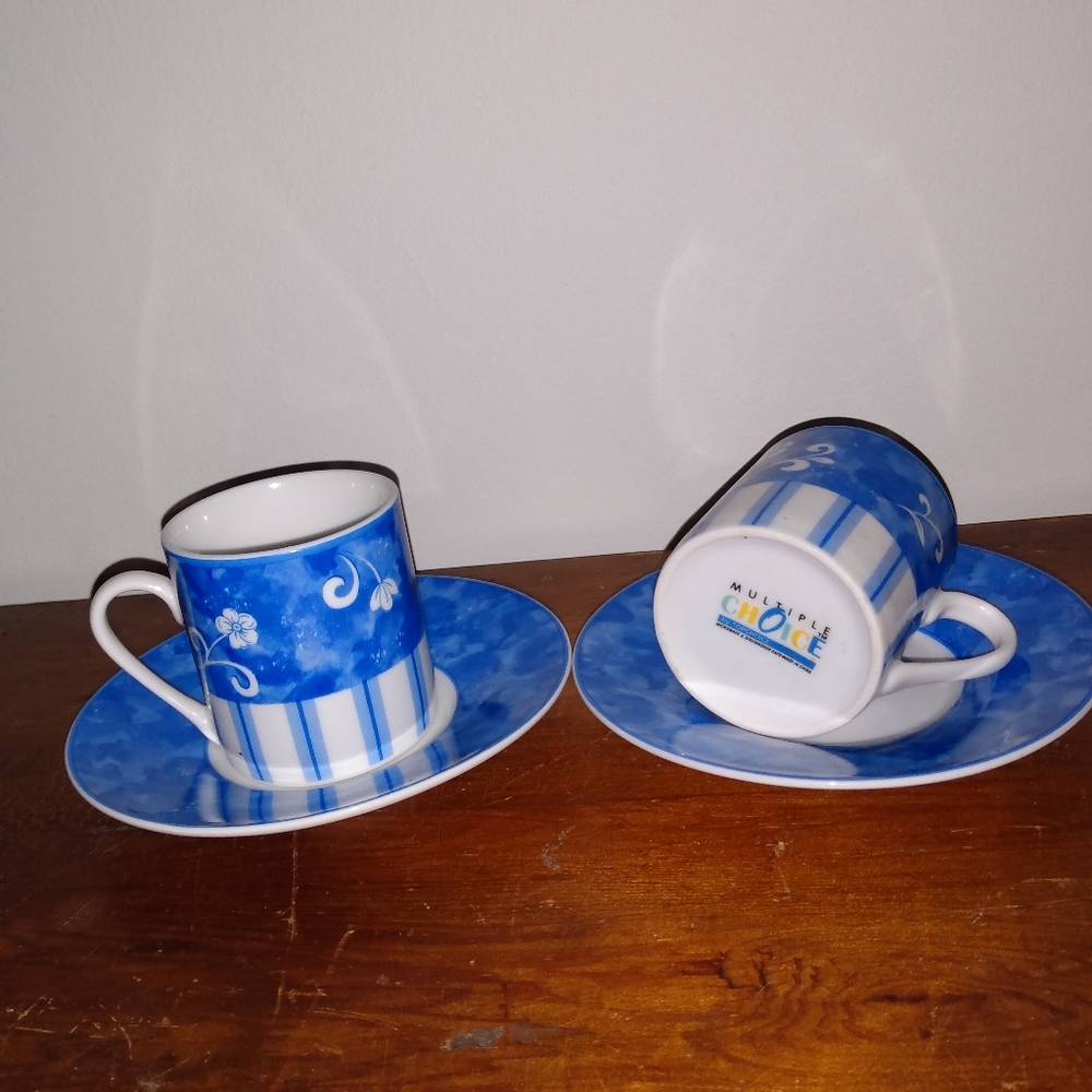 3/$15 Set of 2 expresso cups with saucers